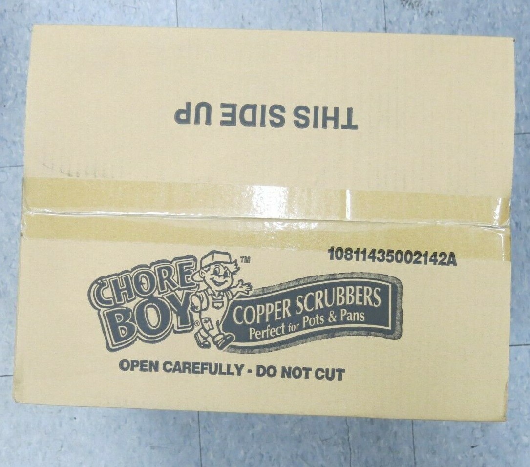 NEW LOT OF 6 CHORE BOY COPPER SCRUBBER 100 % COPPER DISPLAY BOXES 36 COUNT