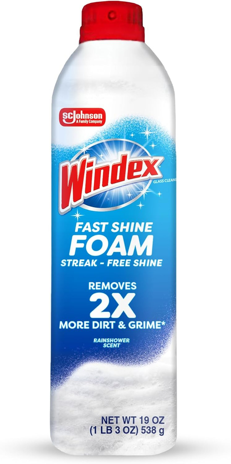 Fast Shine Foam Glass Cleaner, No-Drip Windows, Doors, Mirrors & Countertops Aer