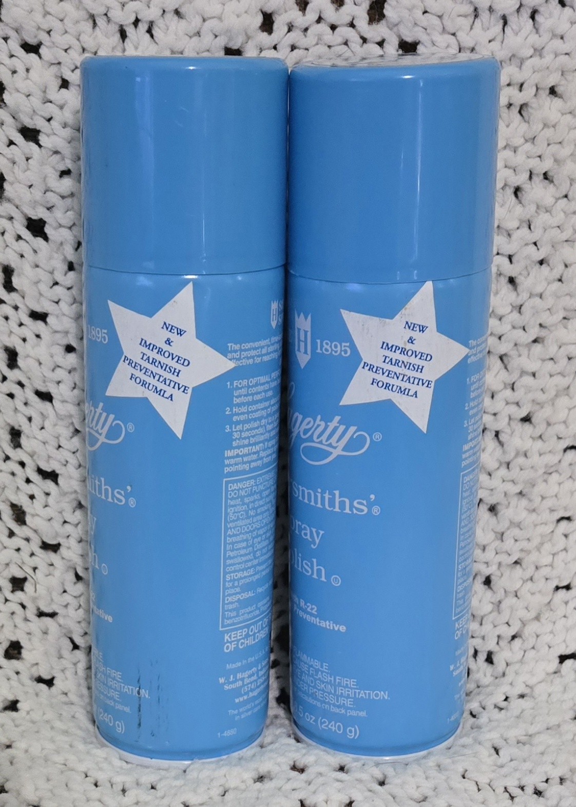 Hagerty Silversmiths Spray Polish Aerosol 8.5 oz R-22 Tarnish Preventer Lot of 2