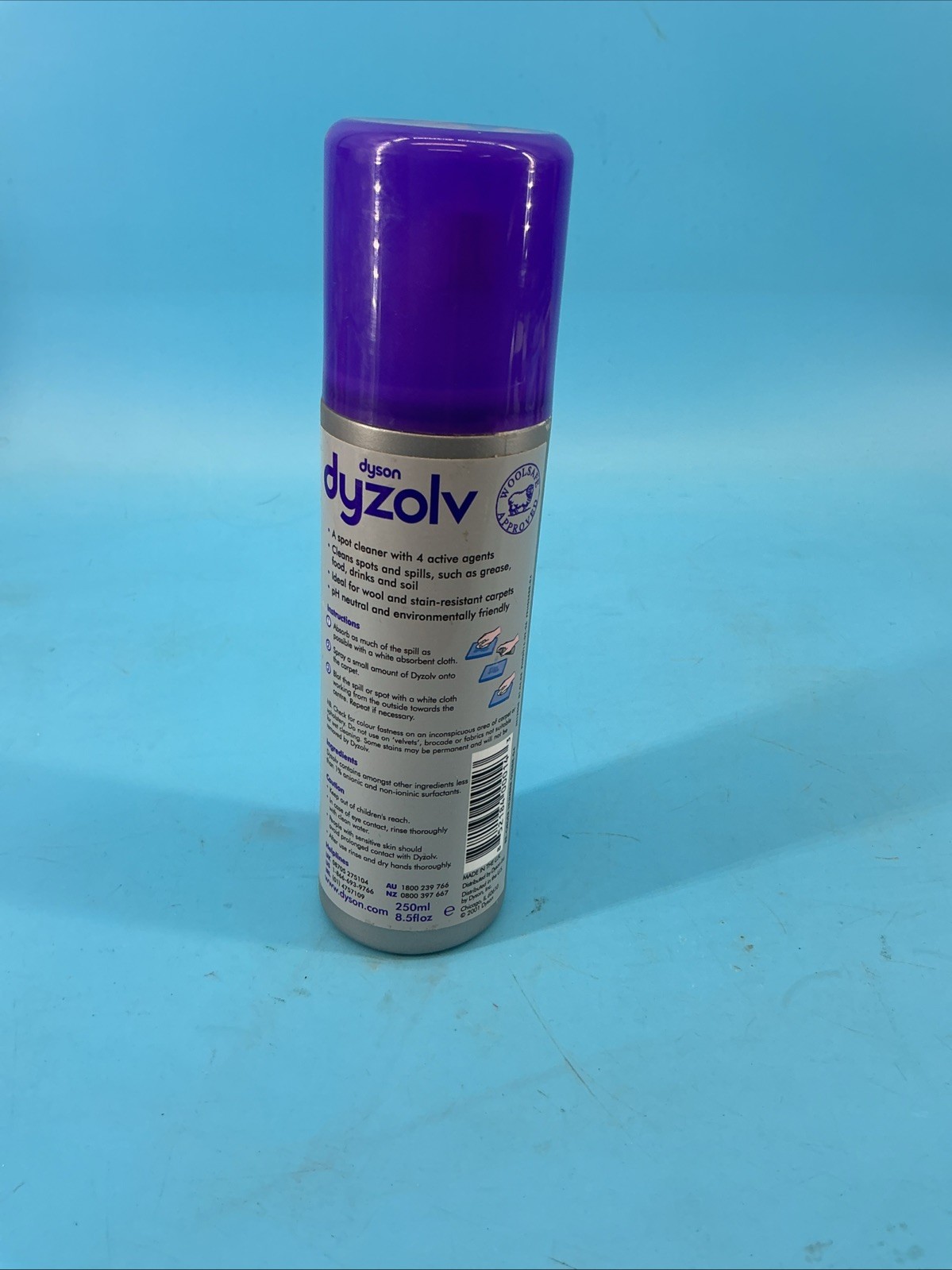 Dyson Dyzolv Spot Cleaner 8.5 oz Bottle For Carpets And Rugs 2001 New!