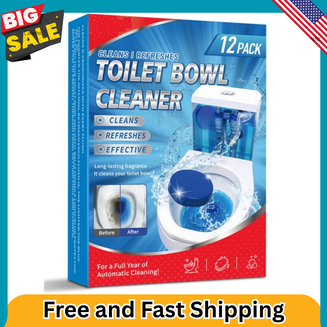 12 Pack Automatic Toilet Bowl Cleaner Tablets Put in the Toilet Tank