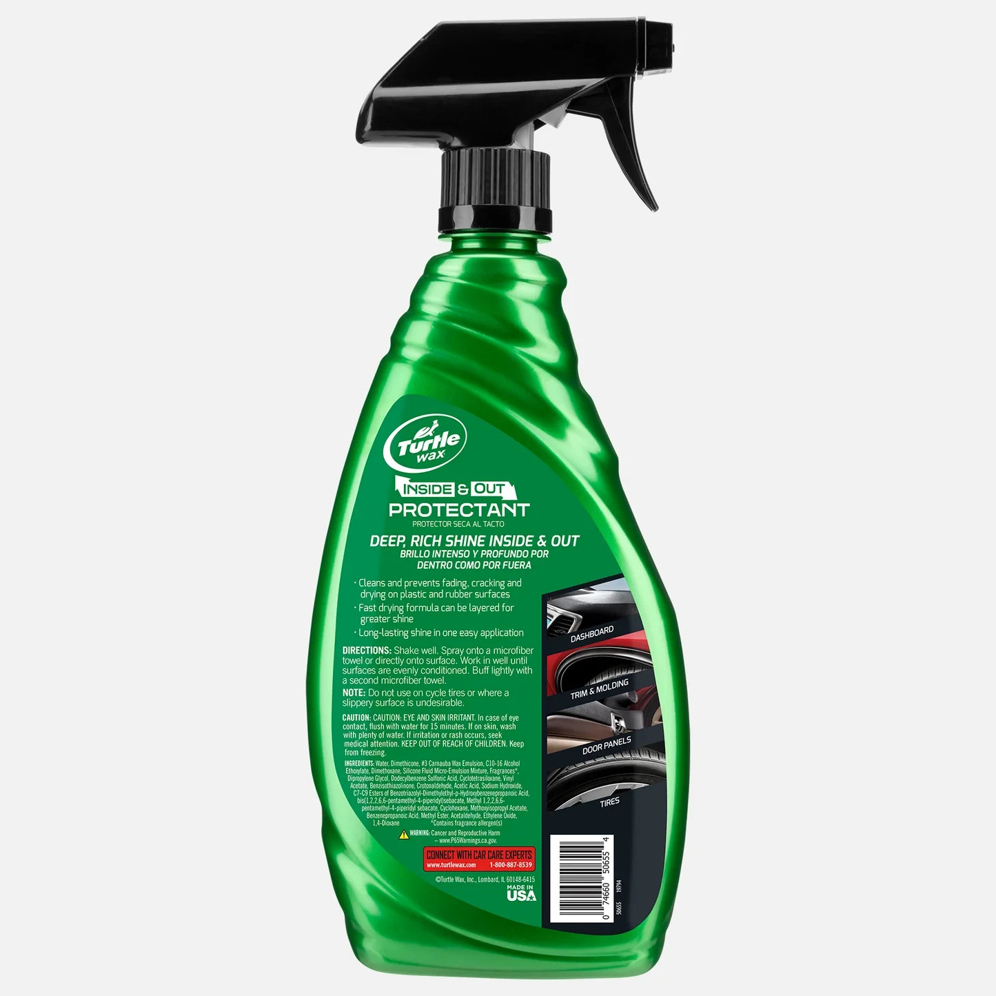 Turtle Wax Fresh LVR Leather Vinyl Rubber Conditioner Trigger Spray