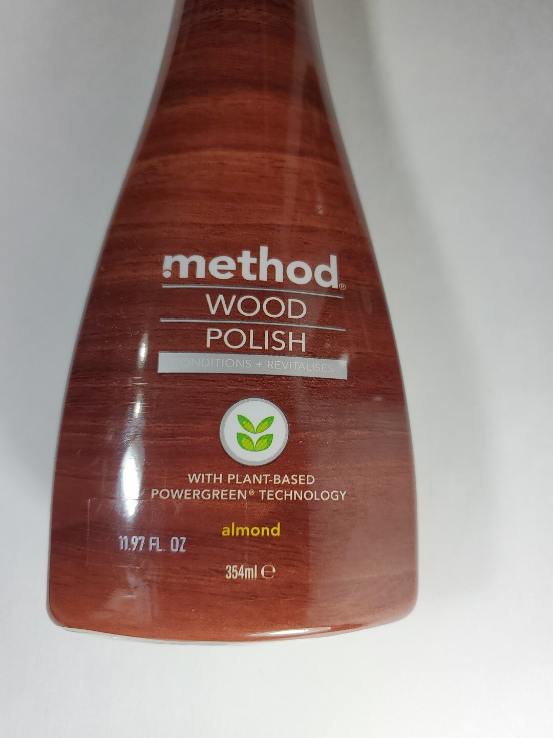 3X Method Wood Polish Almond Scent Plant Based Leaves Streak-Free Shine 11.97 oz