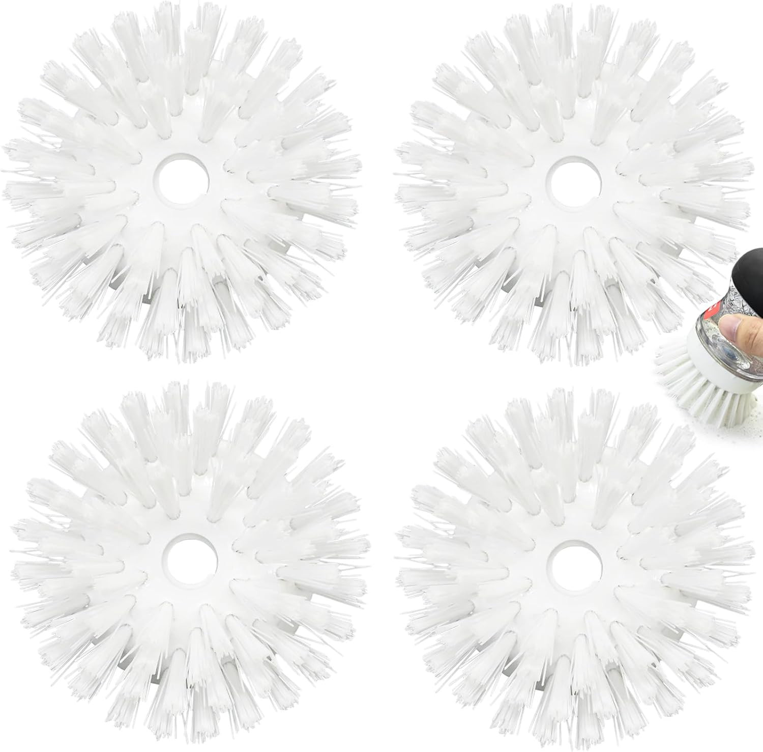 Palm Brush Refills for OXO Soap Dispensing Dish Brush | 4 Pack Cleaning