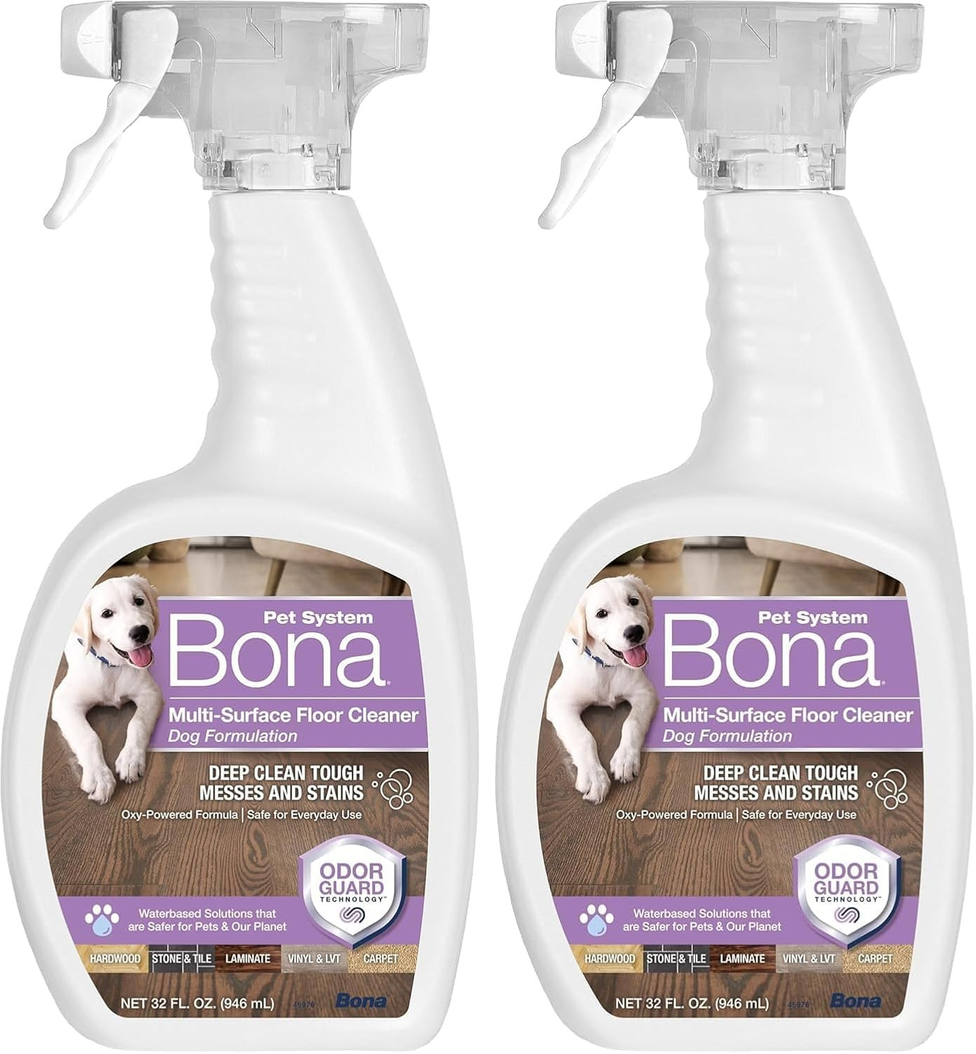 Bona Pet System Multi-Surface Floor Cleaner, Dog Formulation 32 Oz (Pack of 2)