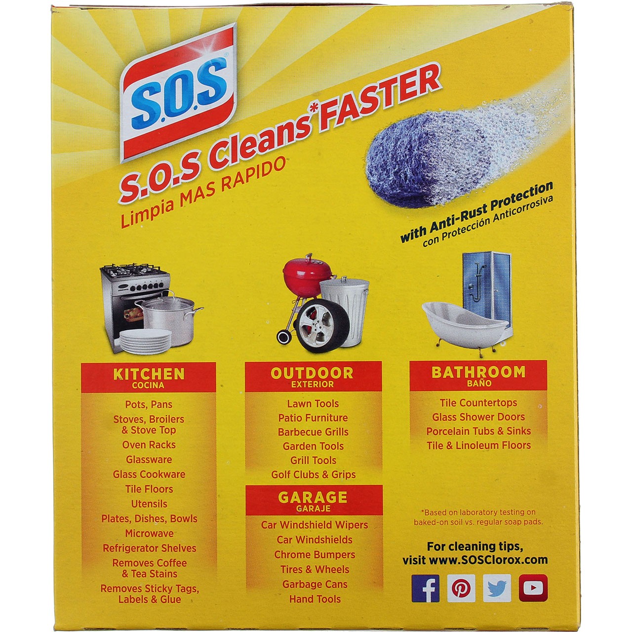 6 Pack S.O.S. Steel Wool Soap Pads 10 pads