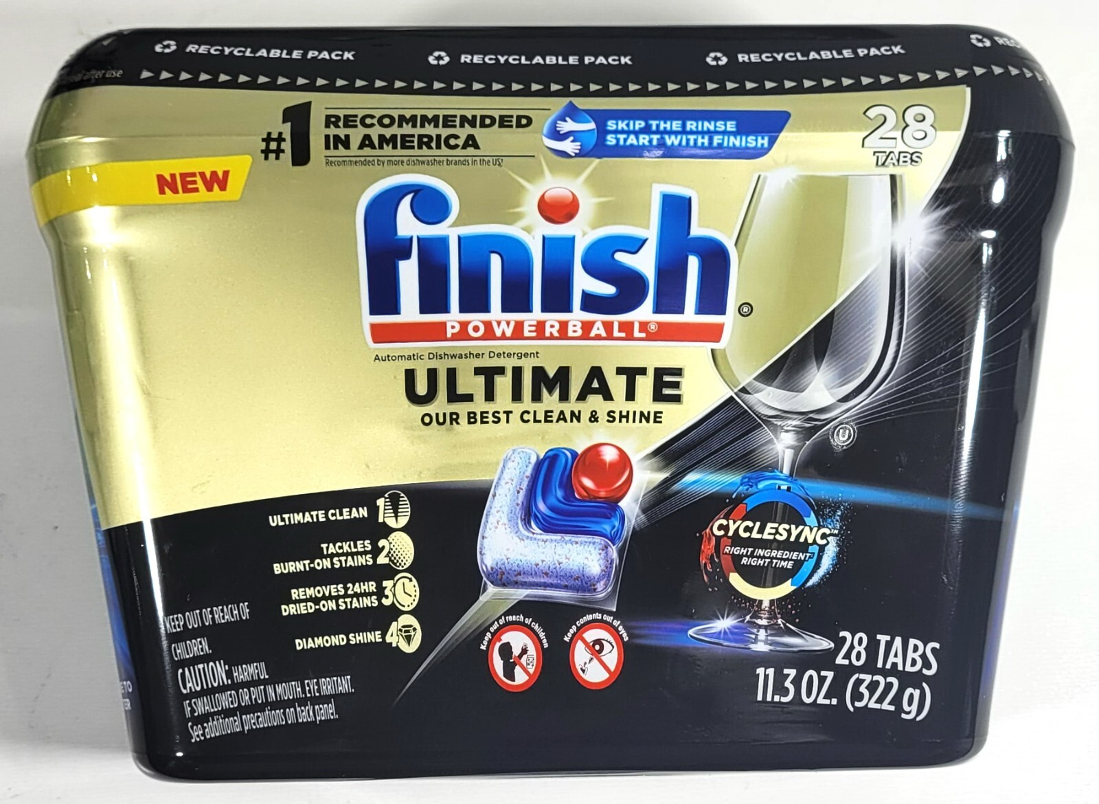 2 pack – Finish Ultimate Dishwasher Detergent Tabs – 28 Ct Each