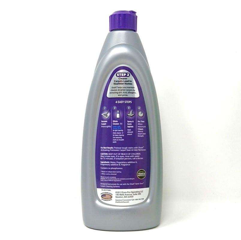 FREE SHIPPING – Shark Carpet Shampoo Low Moisture No Rinse English Lavender 28oz