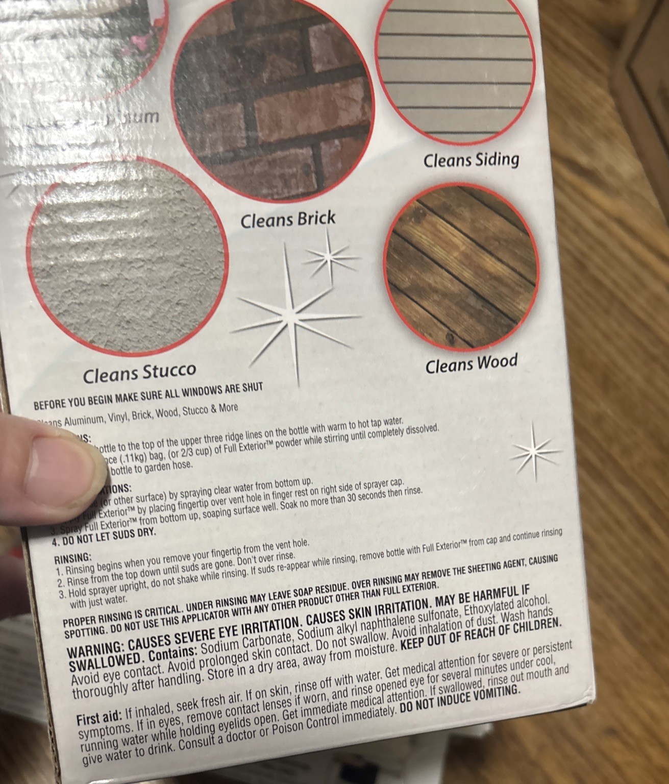 Fuller Brush Full Crystal Exterior Kit Alum Vinyl Brick Wood Stucco 2 Refills