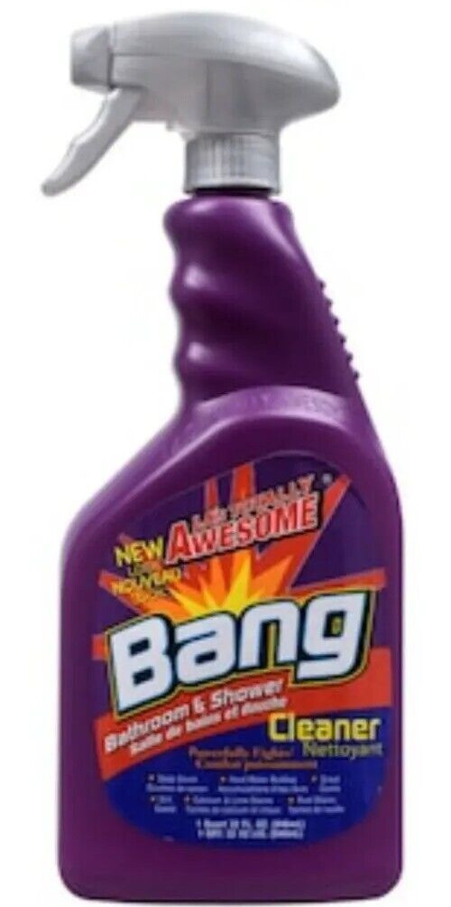 Bang Awesome LA’s Totally Bathroom Shower Spray Bath Tub Kitchen Cleaner 32 Oz