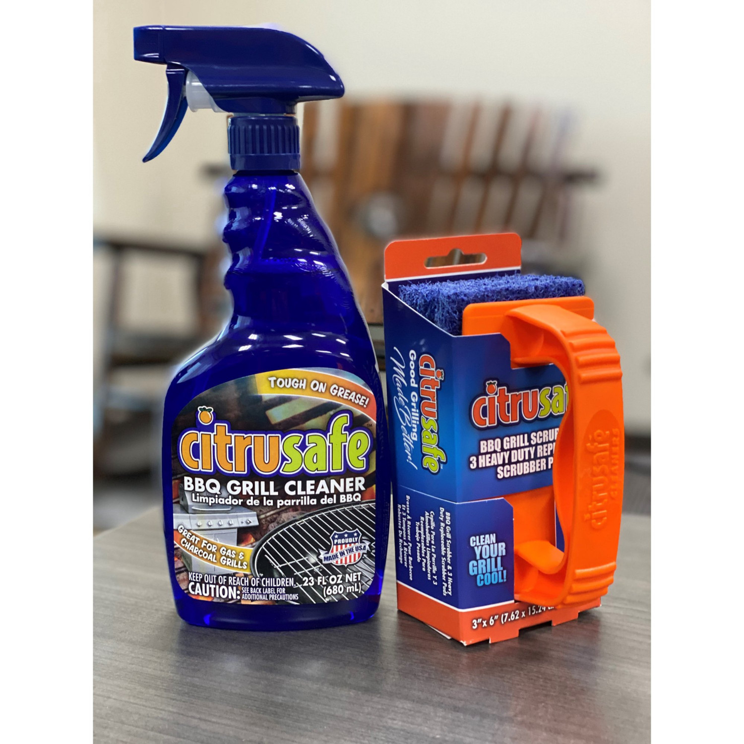 CitruSafe BBQ Grill Cleaner 3 Pack 23oz Grate Degreaser Spray, 3 Pack