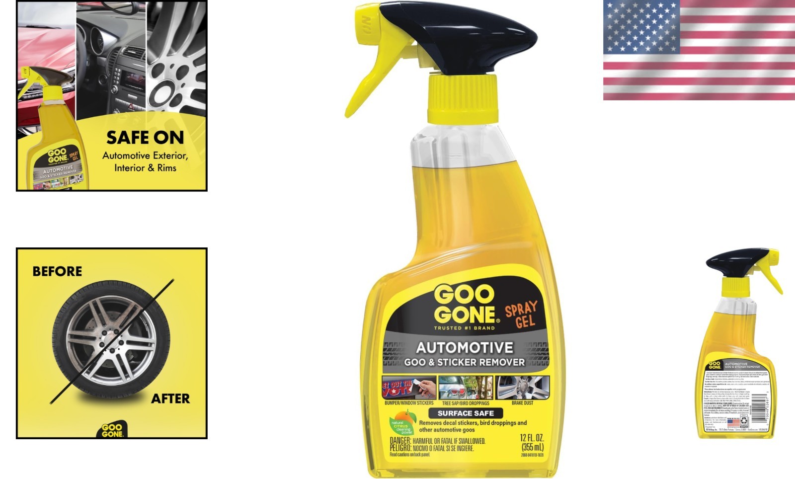Automotive Care Spray Gel – 12 Fl Oz for Quick Cleaning and Surface Safety