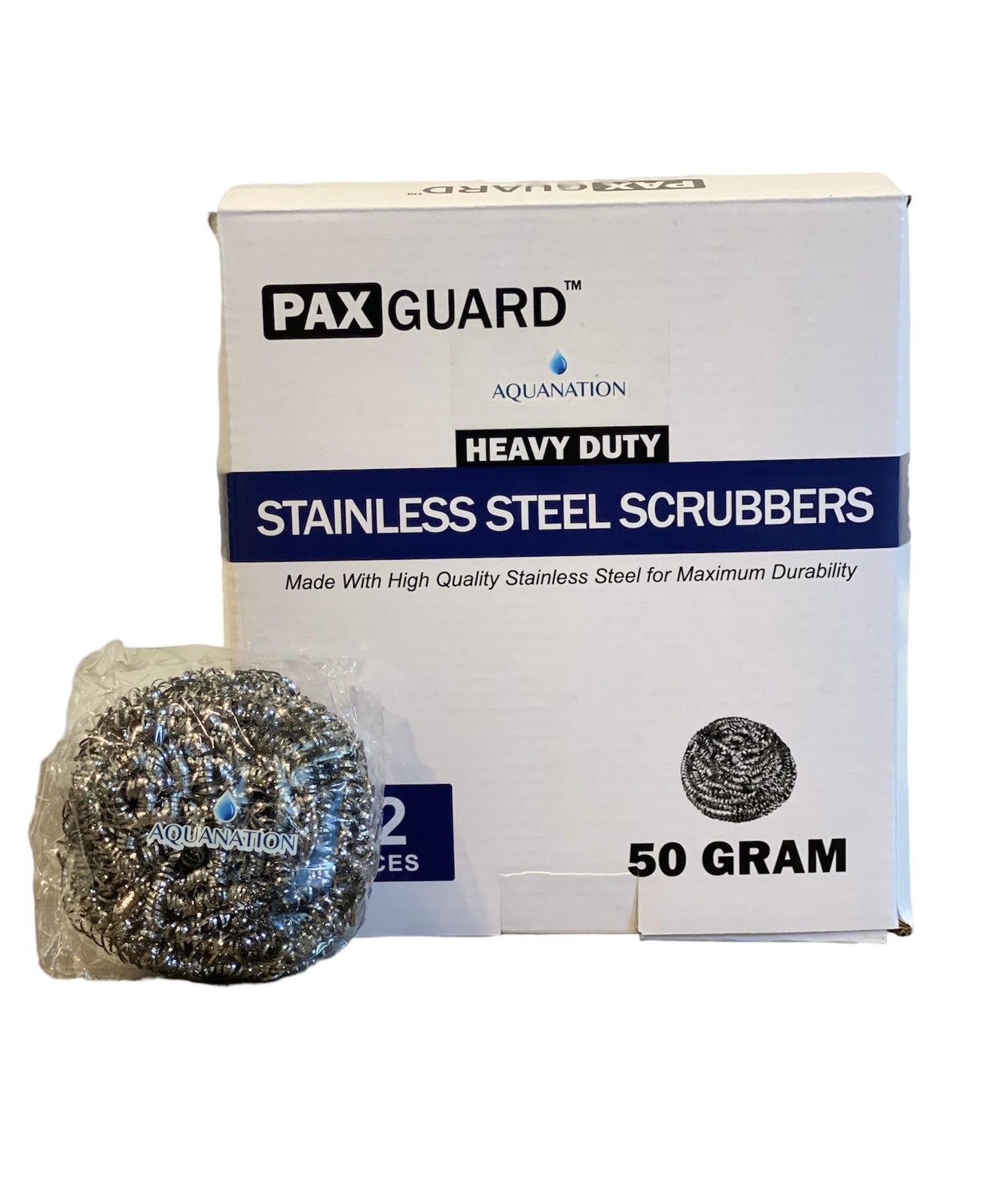 Premium Stainless Steel Scouring Pads [Large 50 Gram] | Heavy Duty 12 Pack | …