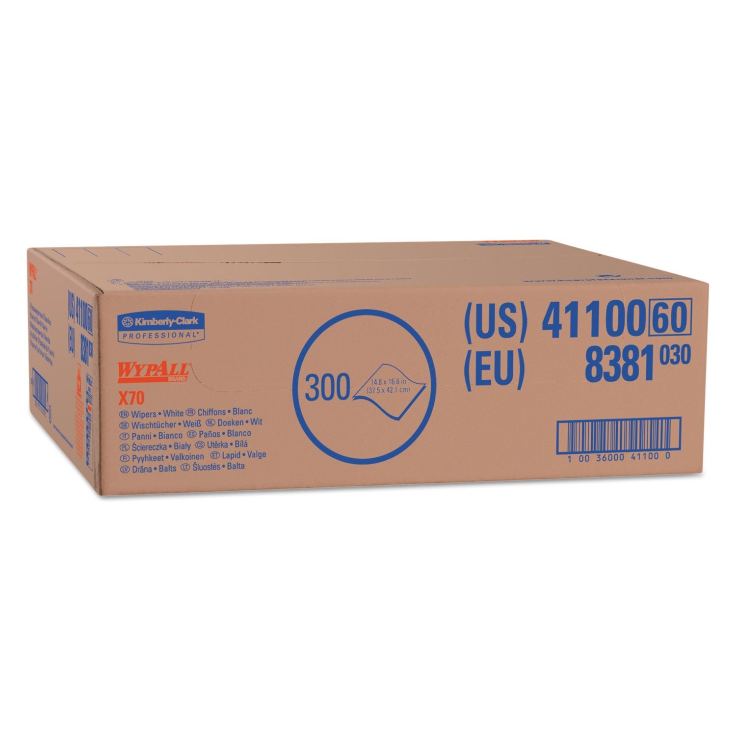 Wypall X70 Wipers Flat Sheet in White