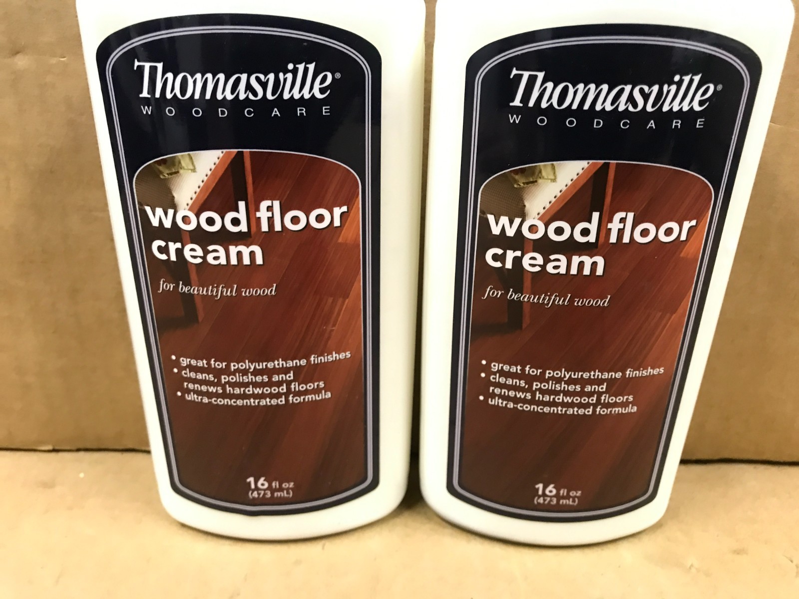 Thomasville Wood Floor Cream – For Beautiful Wood- Lot Of 2, 16 Fl. Oz Bottles