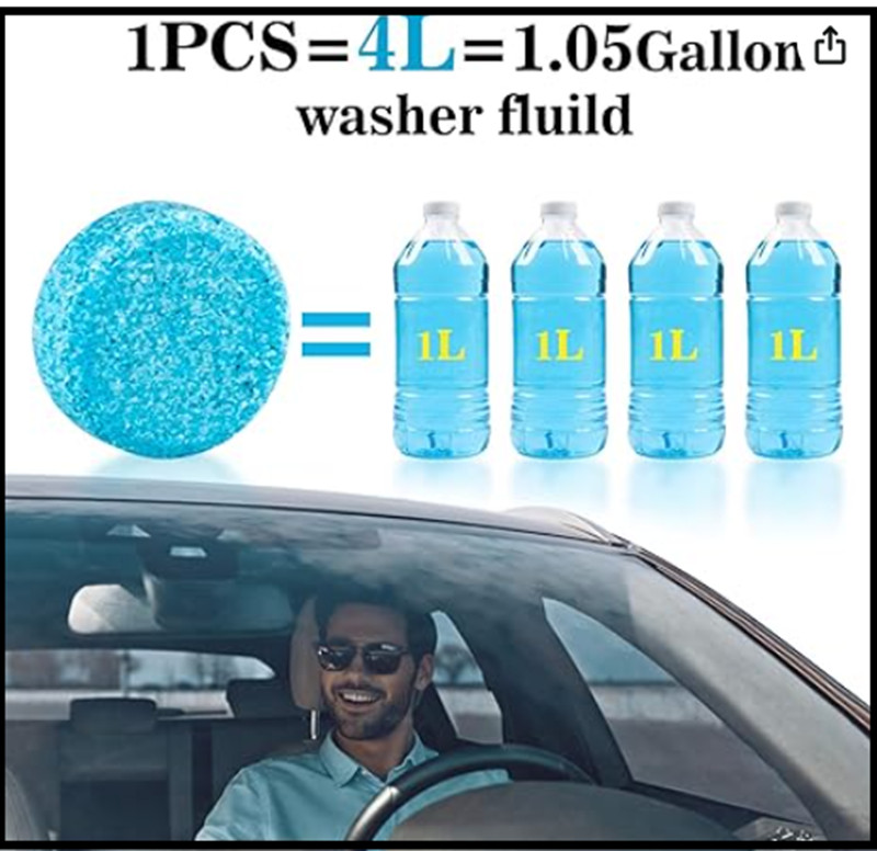 Car Windshield Washer Tablets – 150 PCS Washer Fluid Tablets Glass Cleaner Conce