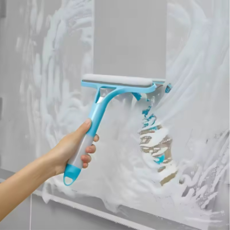 1-Pack 3-in-1 Blue Window Cleaner – Holiday Streak-Free Glass Cleaning Kit for S