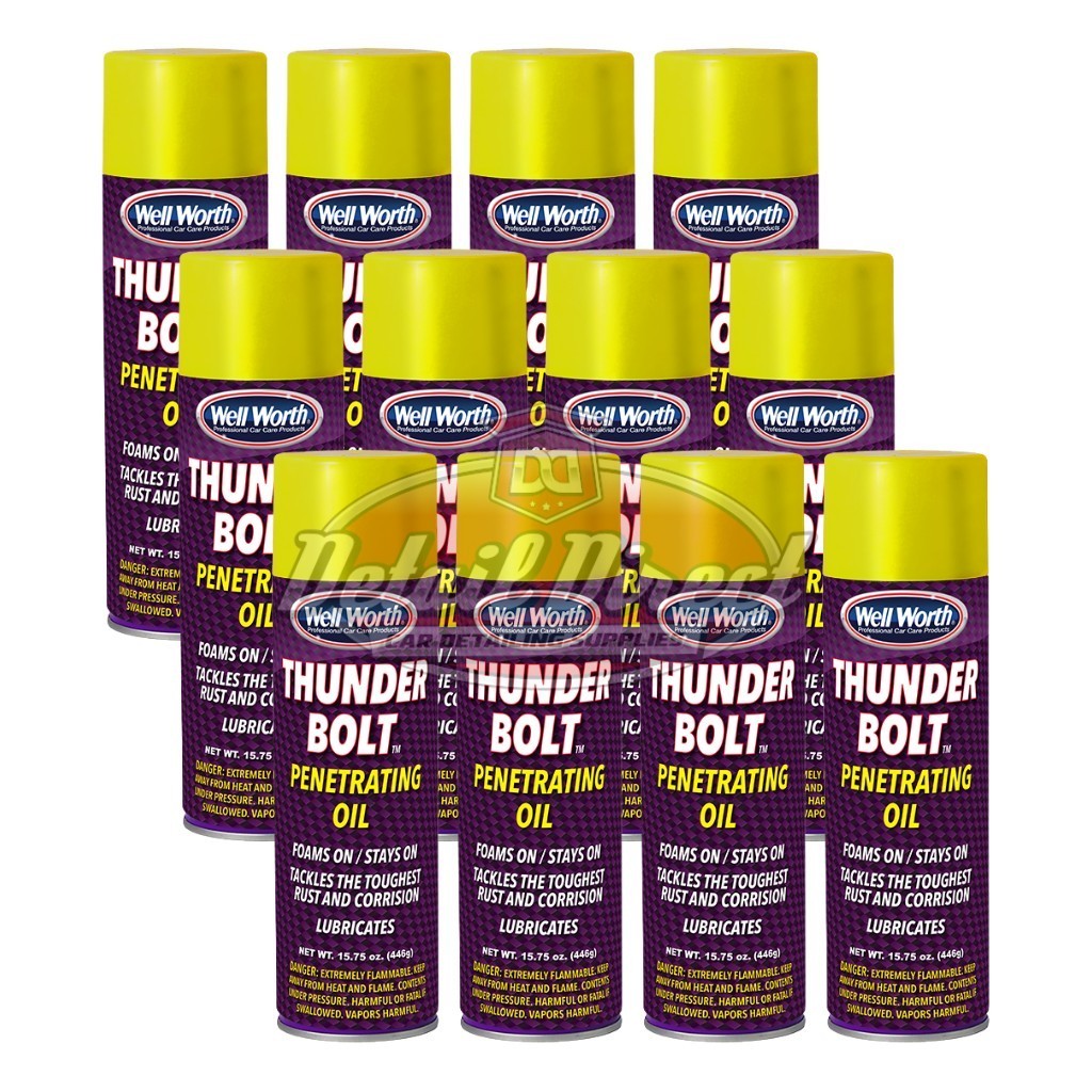 Well Worth Thunder Bolt Penetrating Oil C2005, Foams on Stays on, 12 Pack