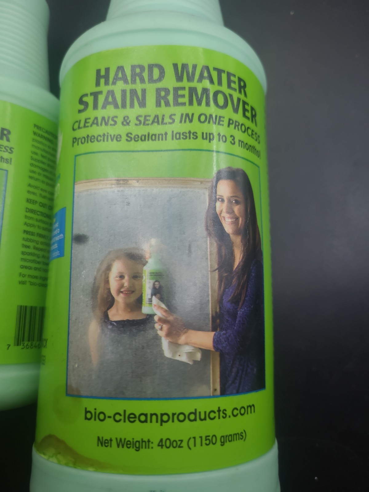 2 X Bioclean Hard Water Stain Remover 20.3 Oz. & 40 Oz. Bottles THE GREEN STUFF