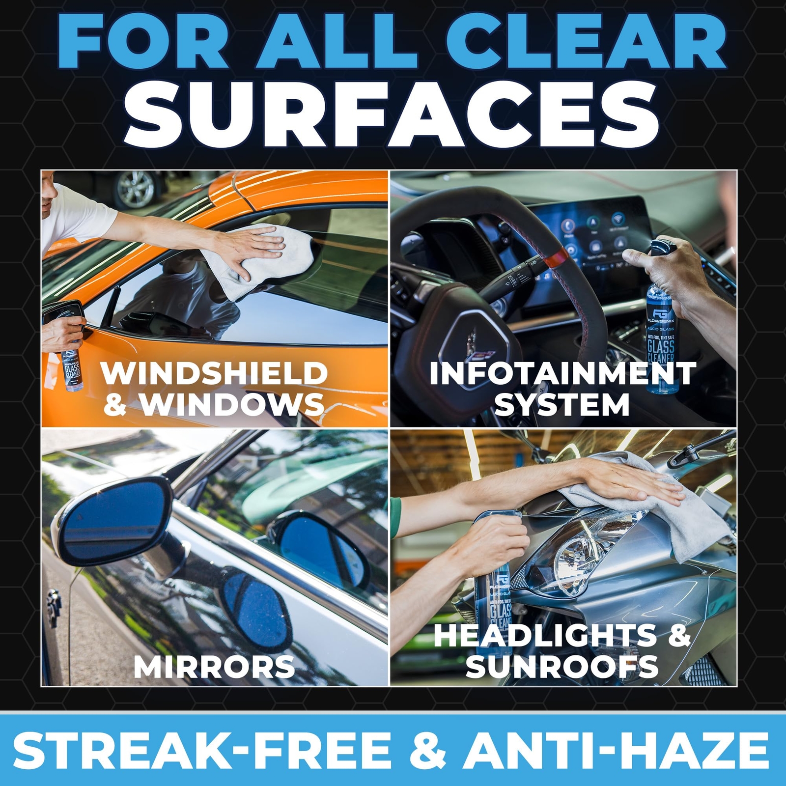 Window And Glass Cleaner Streak Free For Cars Ammonia Free Tinted Window Safe Au