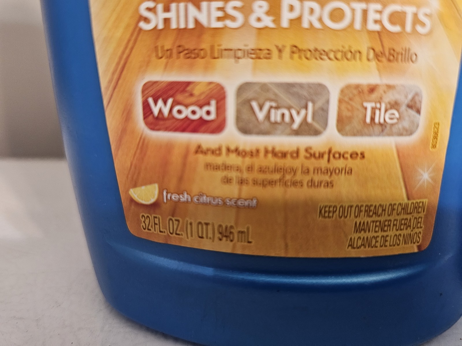 Lot 4 Mop & Glo One Step Multi- Surface Cleaner Wood Vinyl Tile 32 Fl. Oz Each