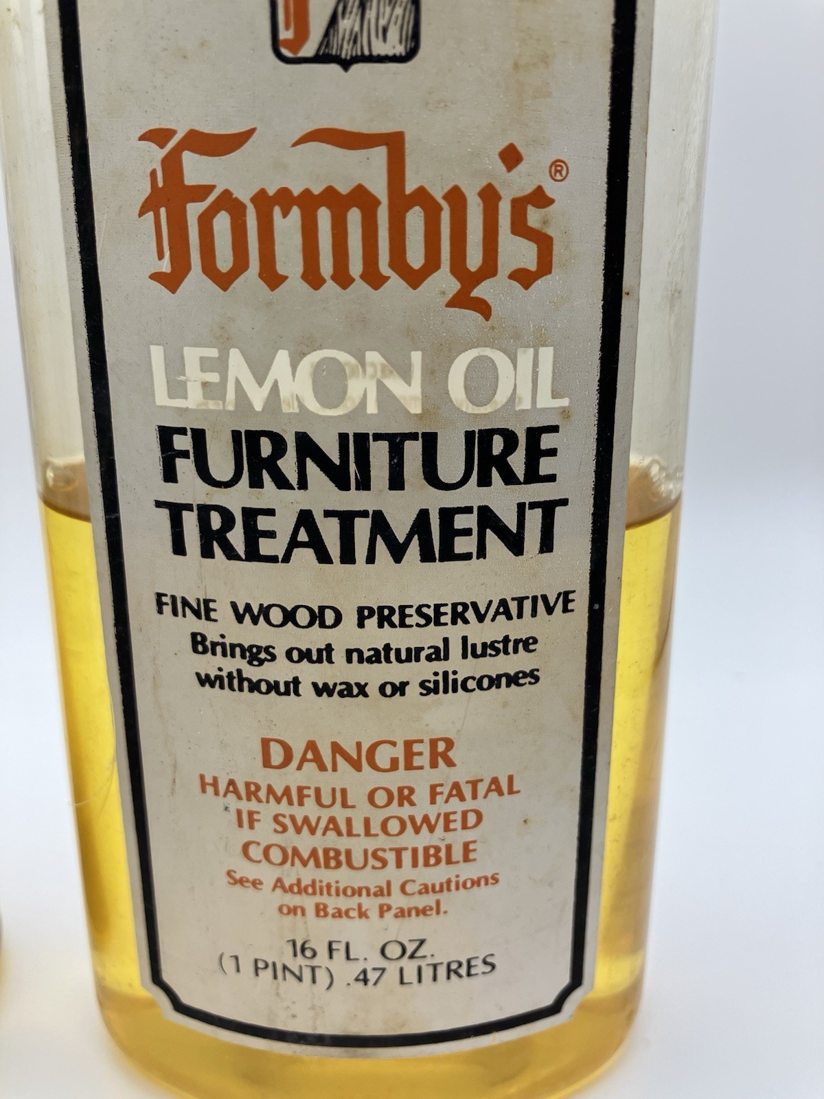 Formby’s Lemon Oil Furniture Treatment Wood 16oz 2 Partial Bottles Discontinued