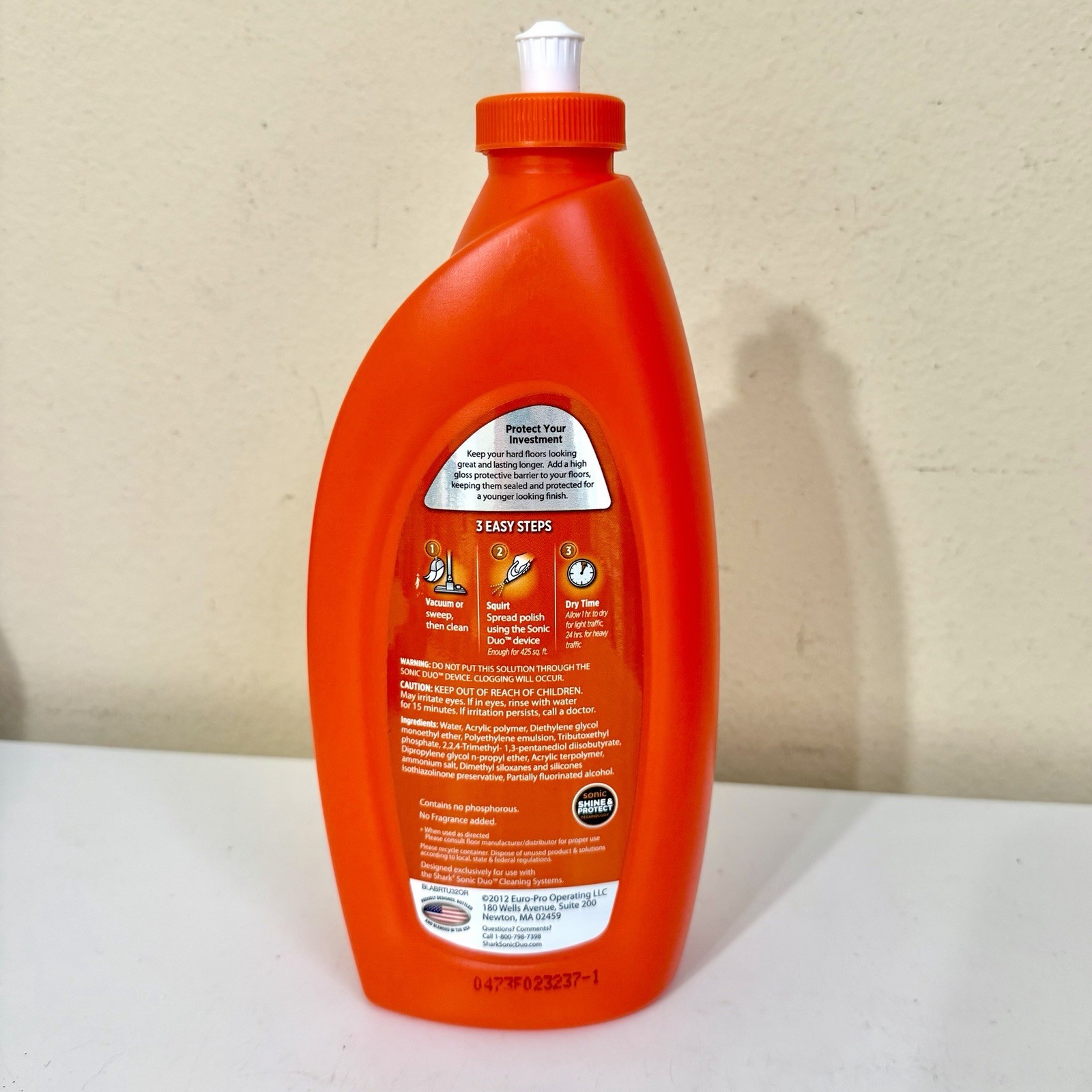 Shark Wood & Hard Floor Polish 28 Oz High Gloss Restores Protects New Sealed