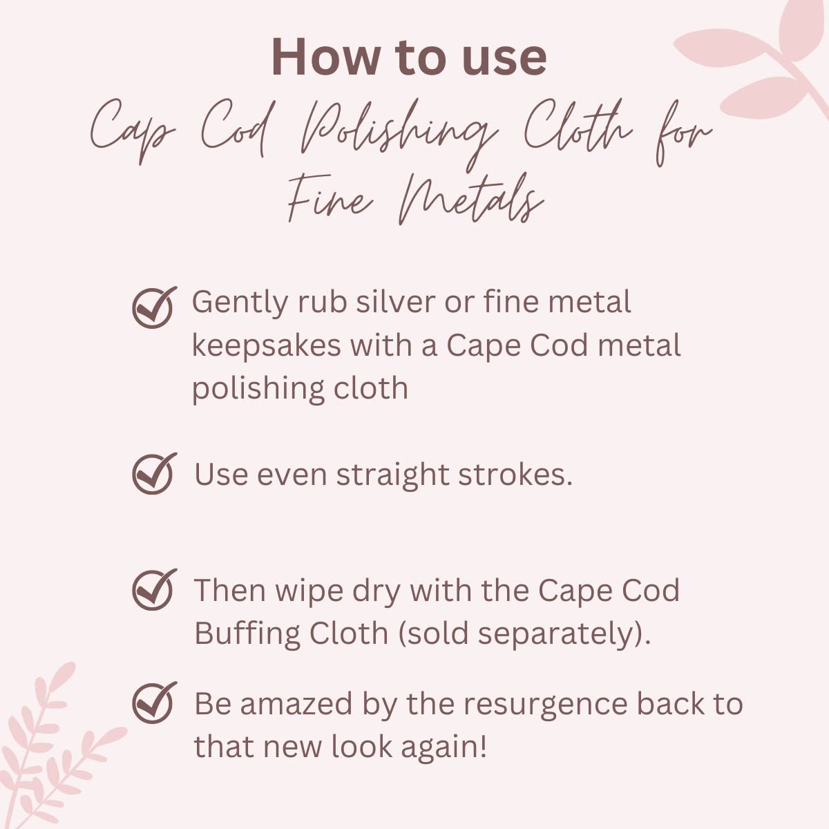 Cape Cod Polishing Cloths for Fine Metals | Jewelry Cleaner and Tarnish Remov…
