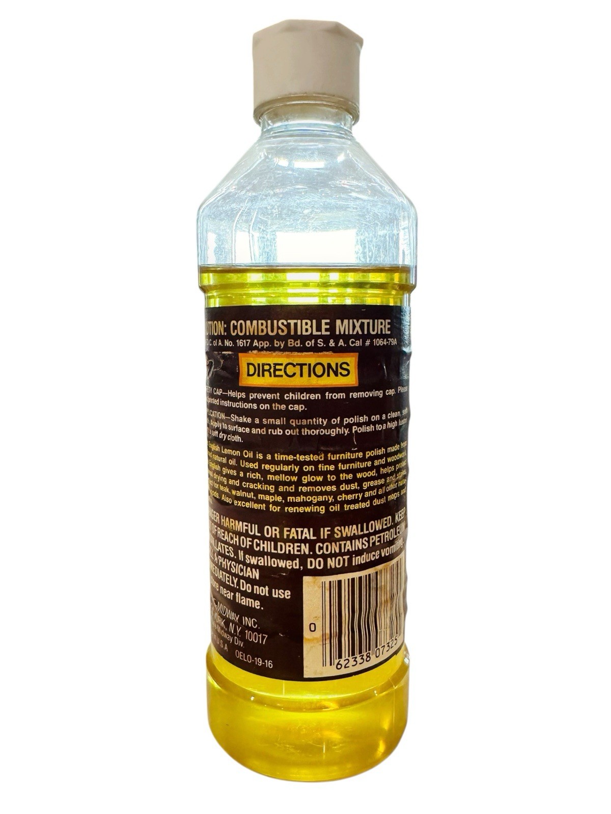 Vintage Old English Lemon Oil Furniture Polish 16 oz 70% Full
