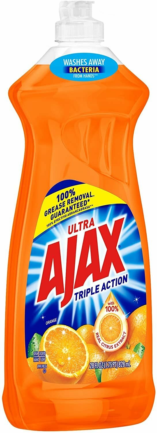 Ajax Triple Action Dish Liquid – Orange, 28 Fluid Ounces
