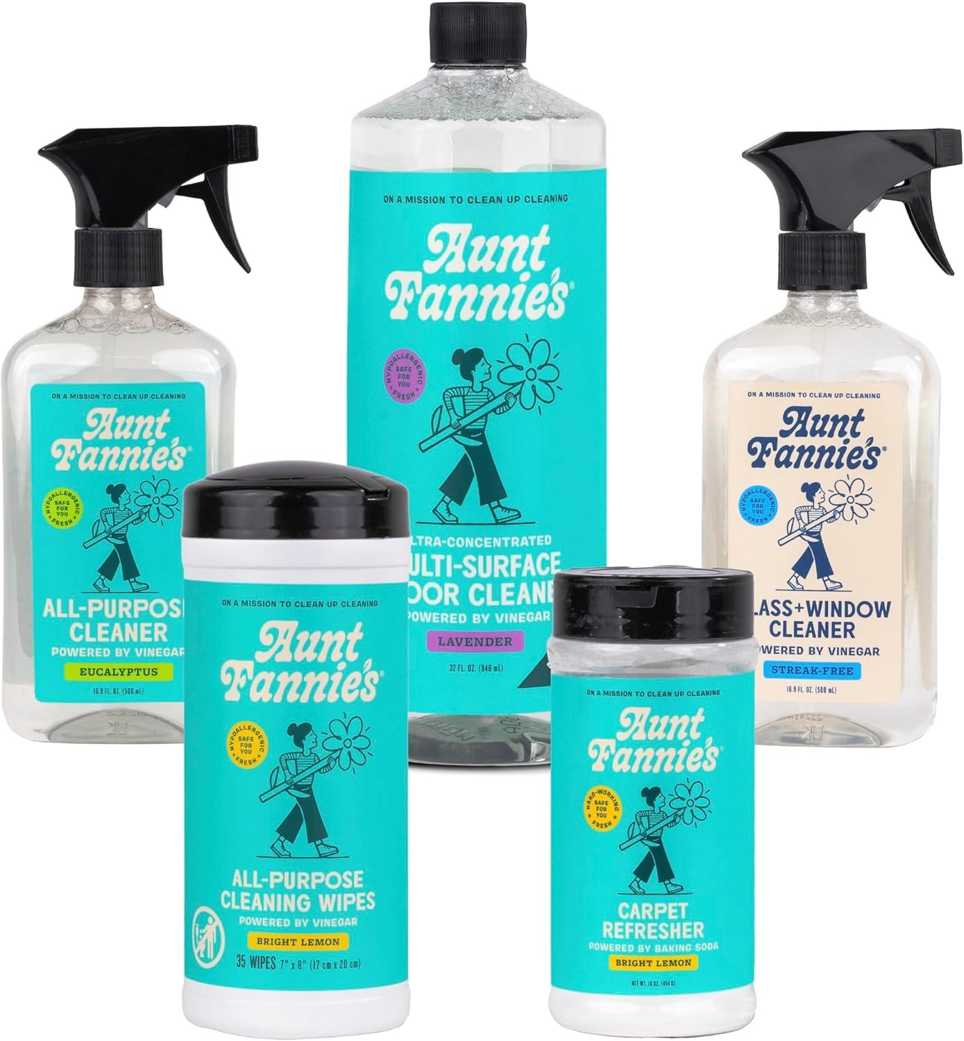 Whole Home Cleaning Bundle: All Purpose Spray, Floor Cleaner, Glass & Window …