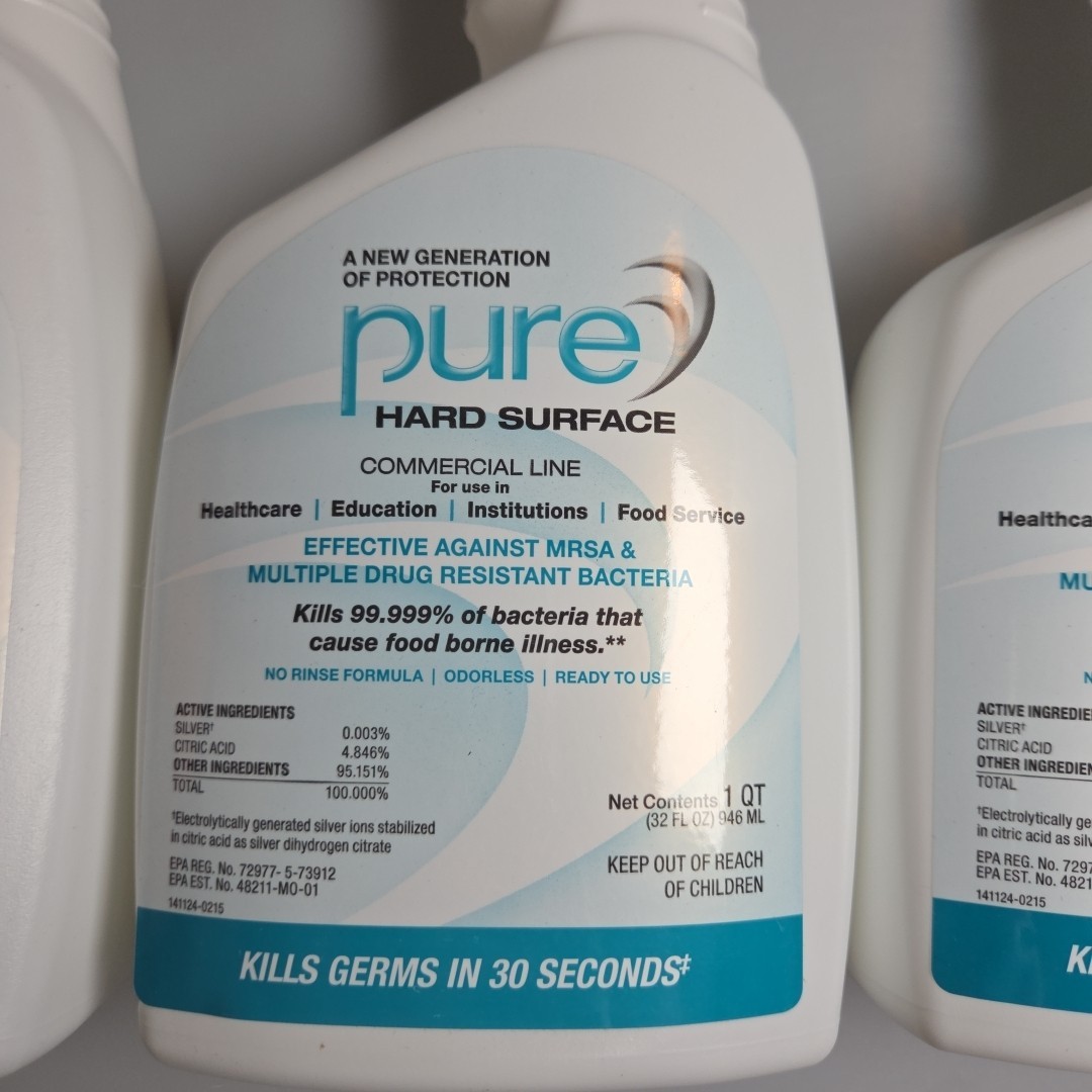 Pure Hard Surface Cleaner Apparel Accessories 32oz ~ Lot of 3