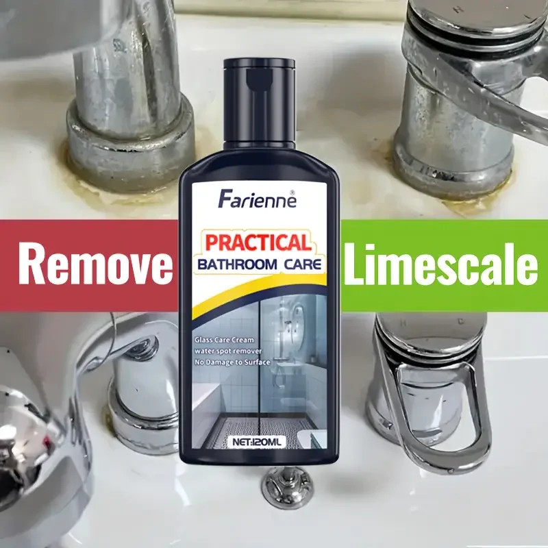 Bathroom Glass Polish – Powerful Hard Water Spot Remover and Descaler for Shower