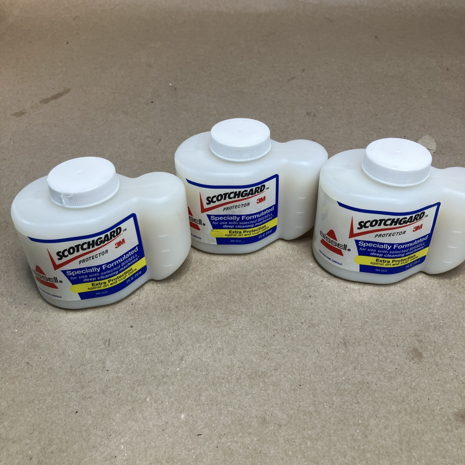 3 PKS. BISSELL SCOTCHGARD 3M EXTRA PROTECTION / CARPET, RUG, UPHOLSTERY ETC. 8OZ
