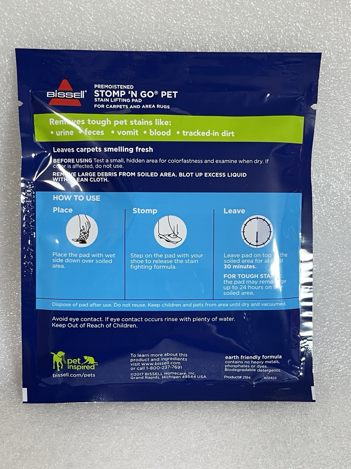 Bissel Stomp ‘N Go Pet Lifting Pads Oxy Stain Carpet Rug Cleaner 20 Pads Sealed