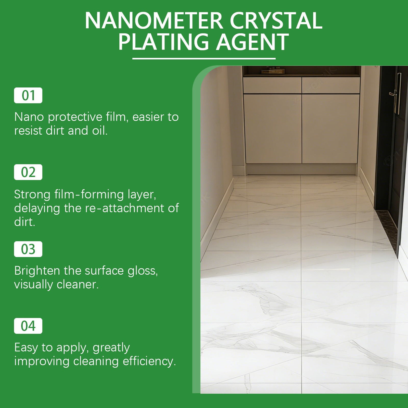 1~5x Nano Crystal Coating Agent Polishing Cleaning for Tile & Furniture