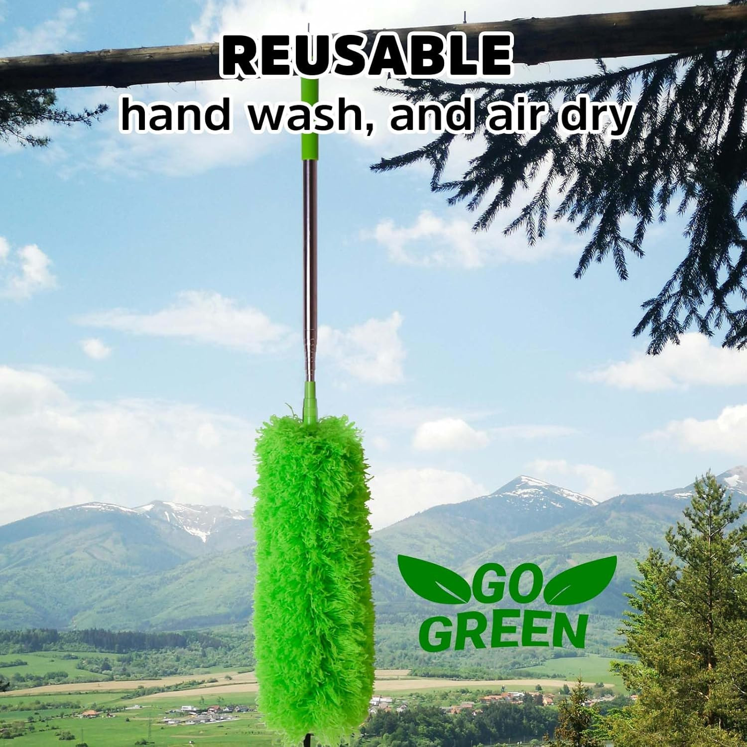 Ceiling Fan Cleaner Duster, Bafezoze Extendable Long Duster for High Ceilings, T