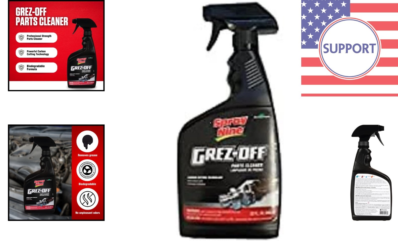 Grez-Off 32 oz Heavy-Duty Degreaser Spray – Perfect for Ovens, Floors, and More