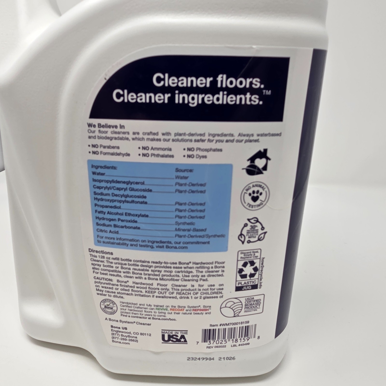 Bona Hardwood Floor Cleaner Ready To Use Refill 128oz 1 Gallon New Sealed