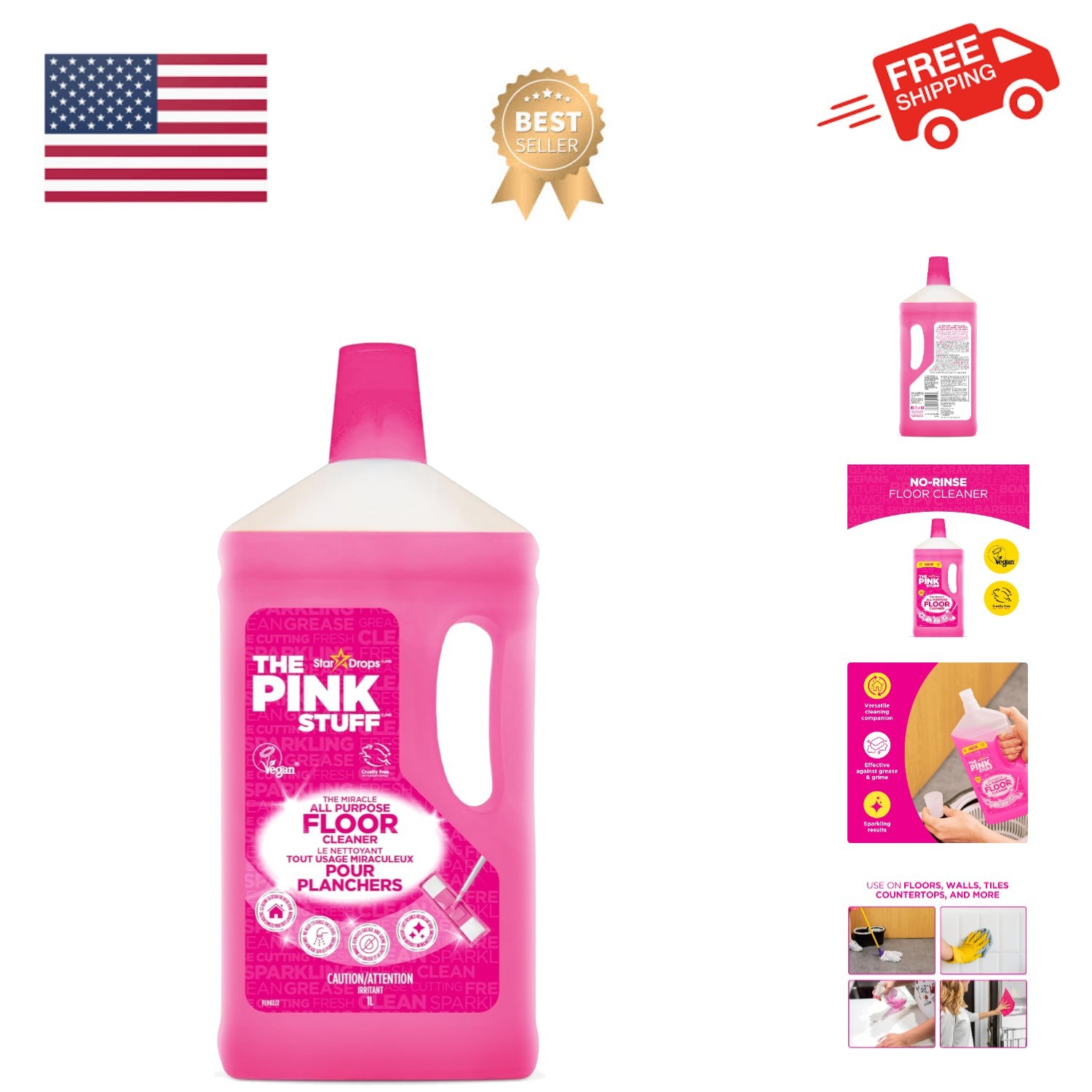 The Pink Stuff – The Miracle All Purpose Floor Cleaner 33.8fl oz