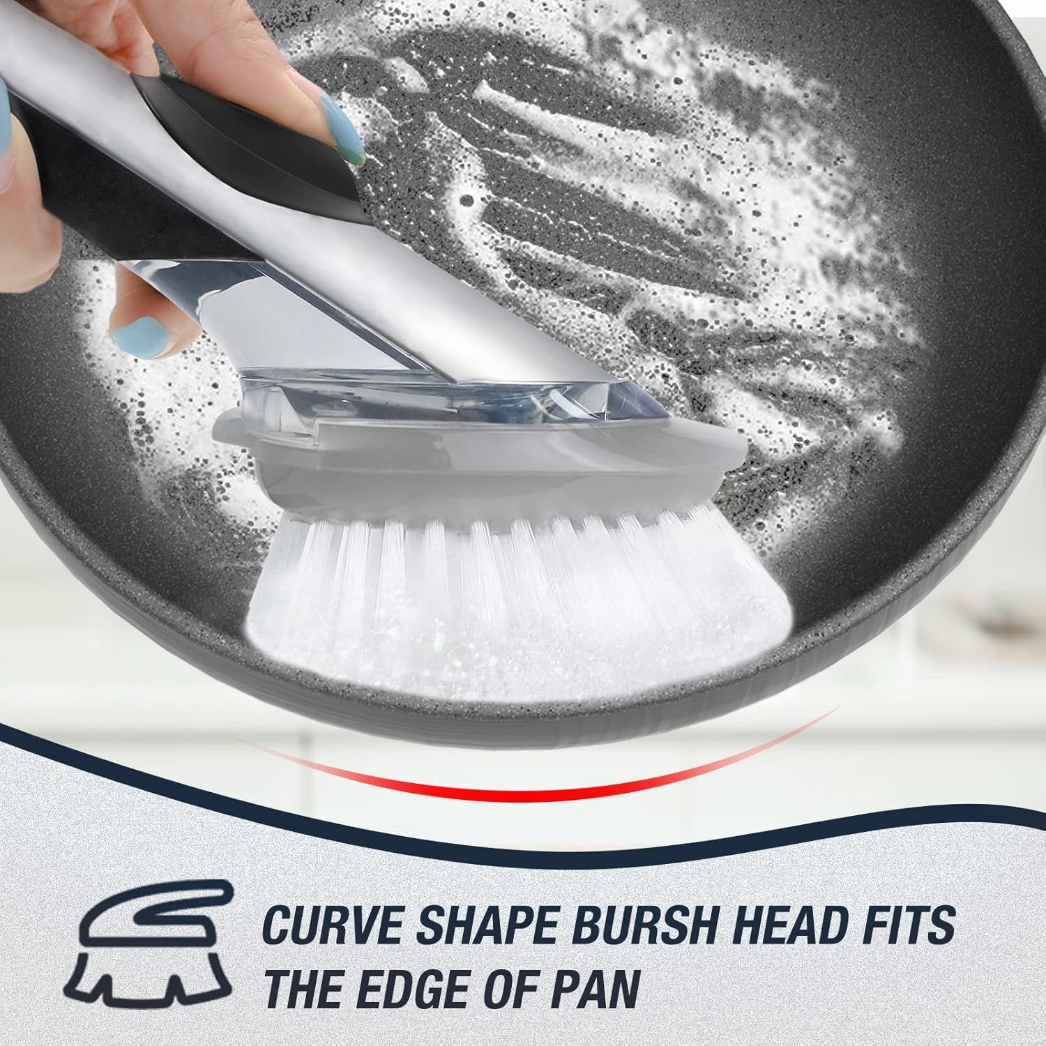 Dish Cleaning Soap Dispensing Brush Refills for OXO Dish Brush – 8 Pack Brush He