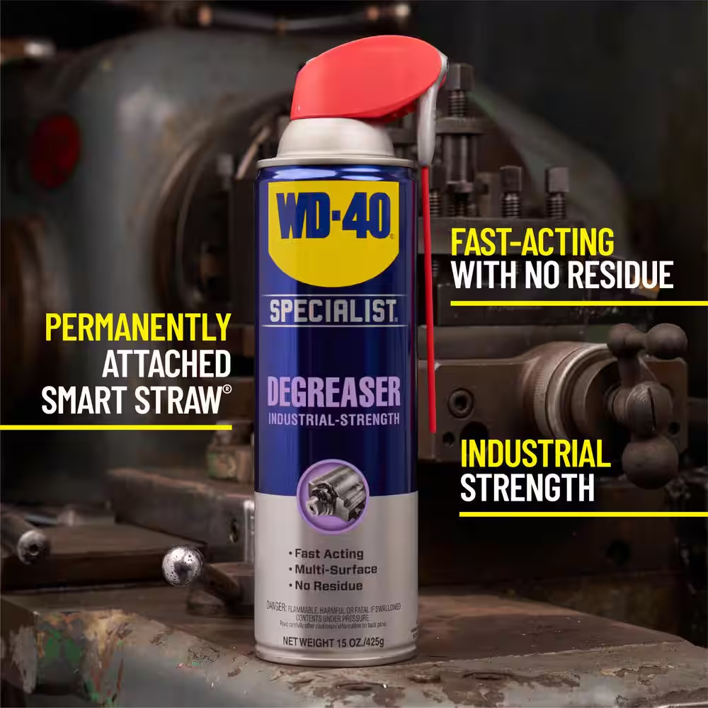 15 Oz. Degreaser, Industrial-Strength Fast Acting Formula with Smart Straw
