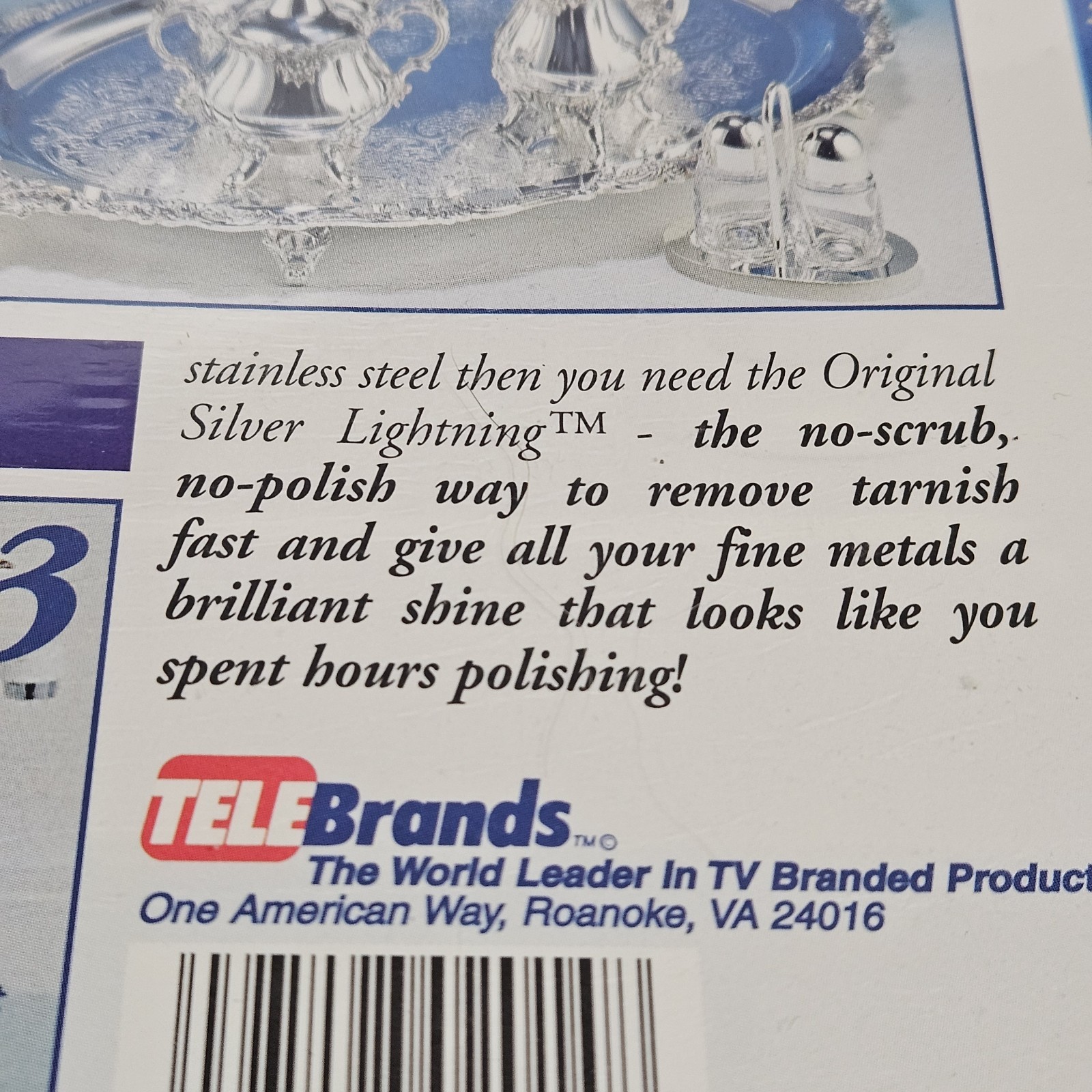 Silver Lightning Jewelry Cleaner Tarnish Remover As Seen on TV Gold Copper Steel