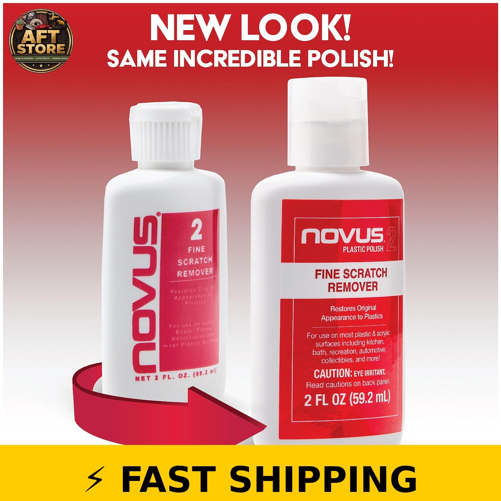 Novus Plastic Clean & Shine Pack – 2 Ounce Bottles