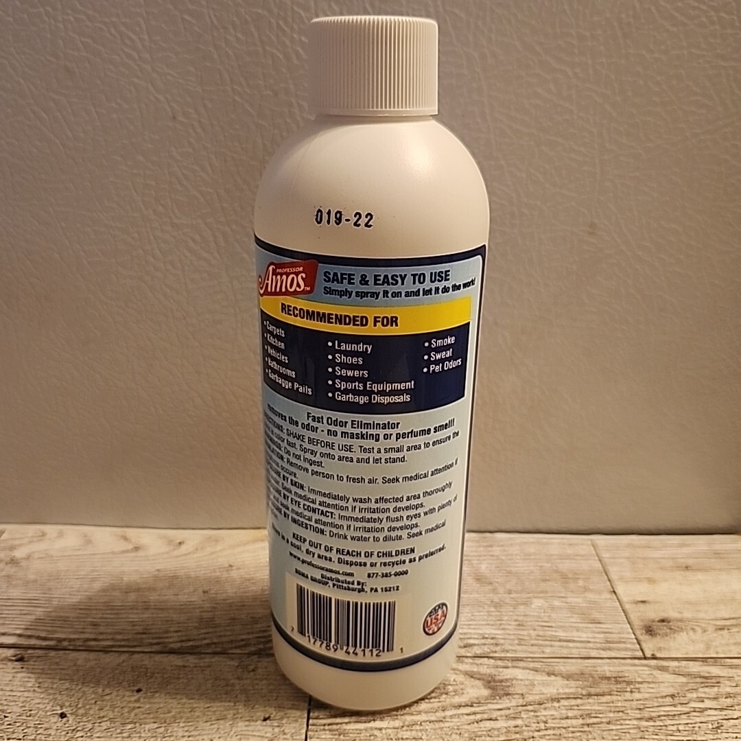 Professor Amos Fast Odor Eliminator Fresh Breeze Scent NEW Sealed 8 oz USA