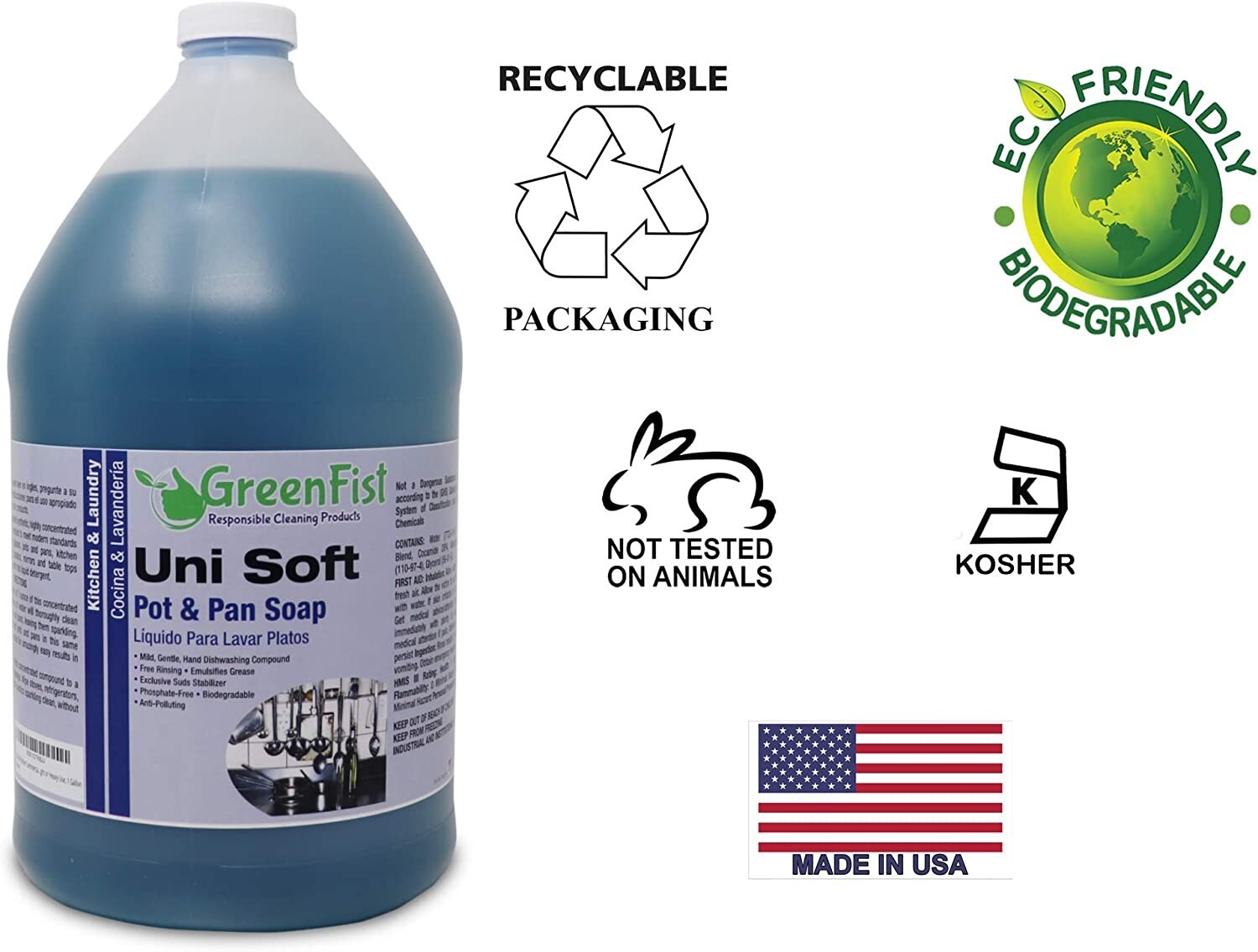 Commercial Hand Dish Detergent Concentrated Light or Heavy Use pump/sponge/towel