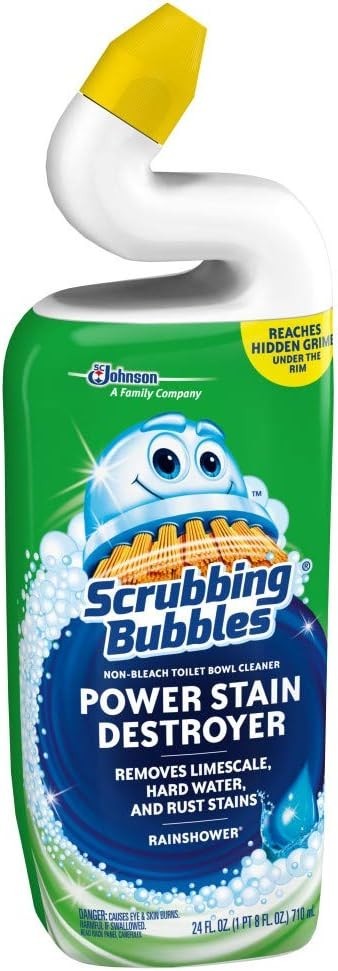 Scrubbing Bubbles Toilet Cleaner Gel and Power Stain Destroyer, Cleans Limescale