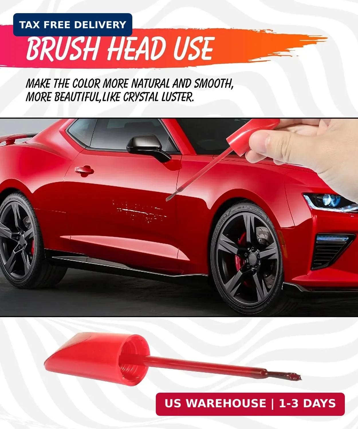 Pure RED Touch Up Paint Universal Color Match for All Car Models Repair Pen