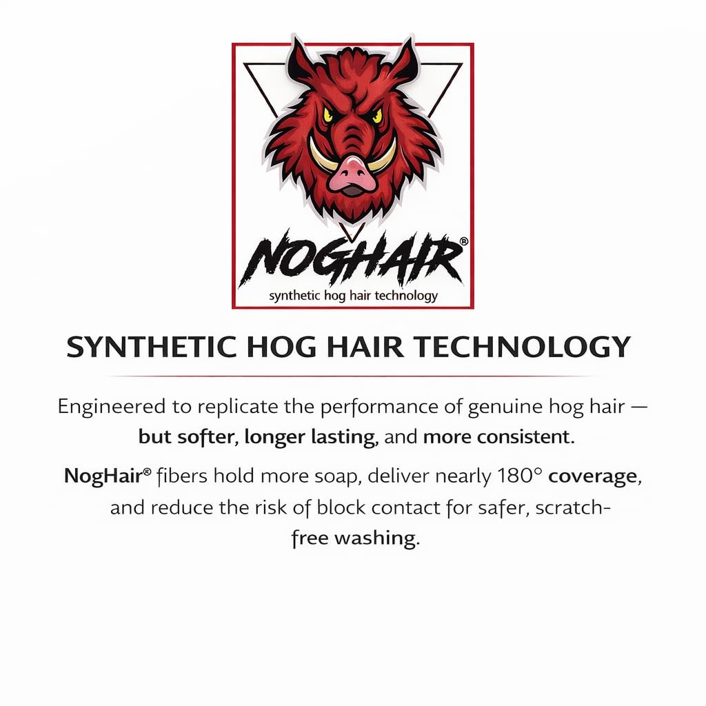 NogHair Wash Brush – 14″ Multi-Level Car Wash Brush TB-14X3CR – Soft Bristles…
