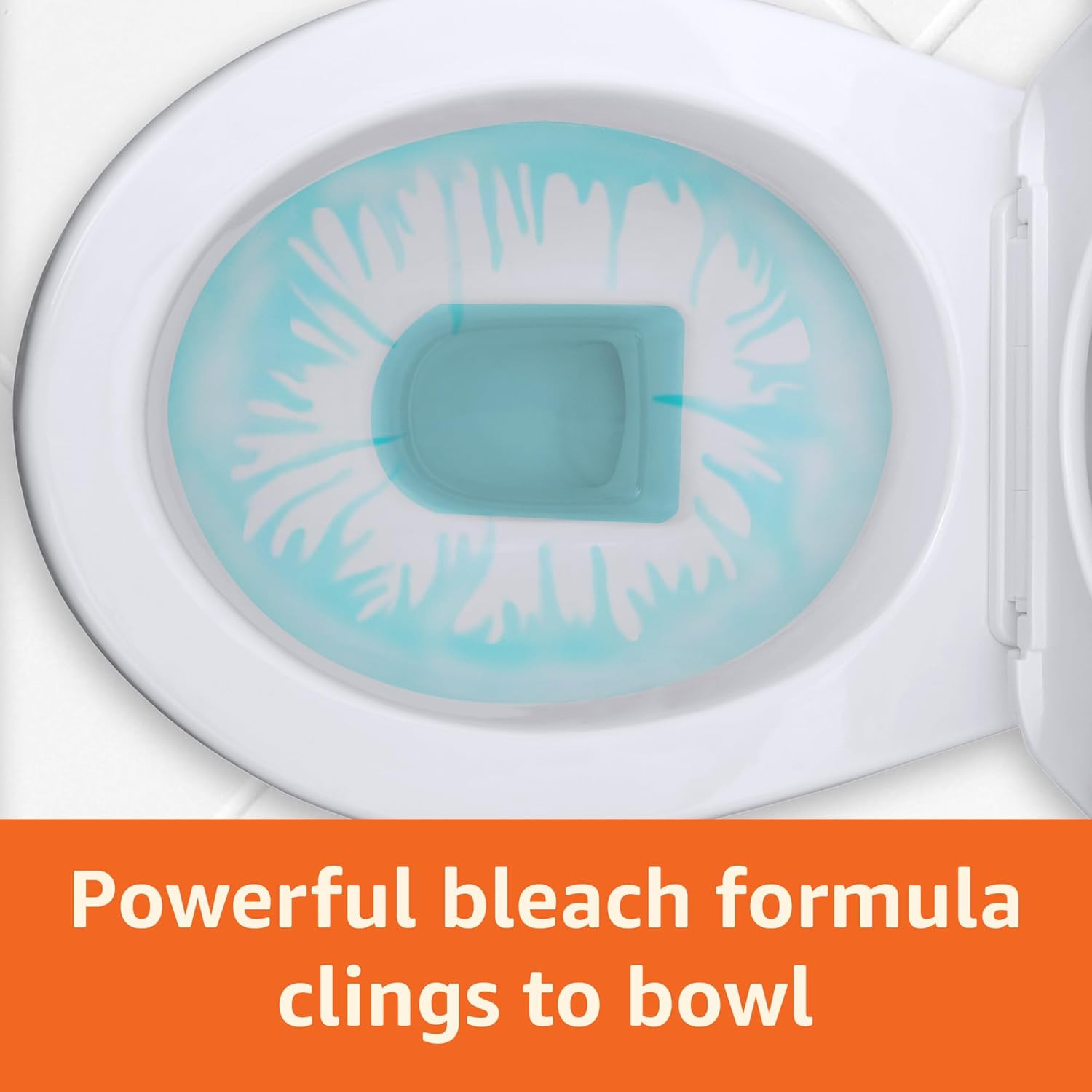 Amazon Basics Toilet Bowl Cleaner Cling Action Formula with Bleach, Fresh Scent